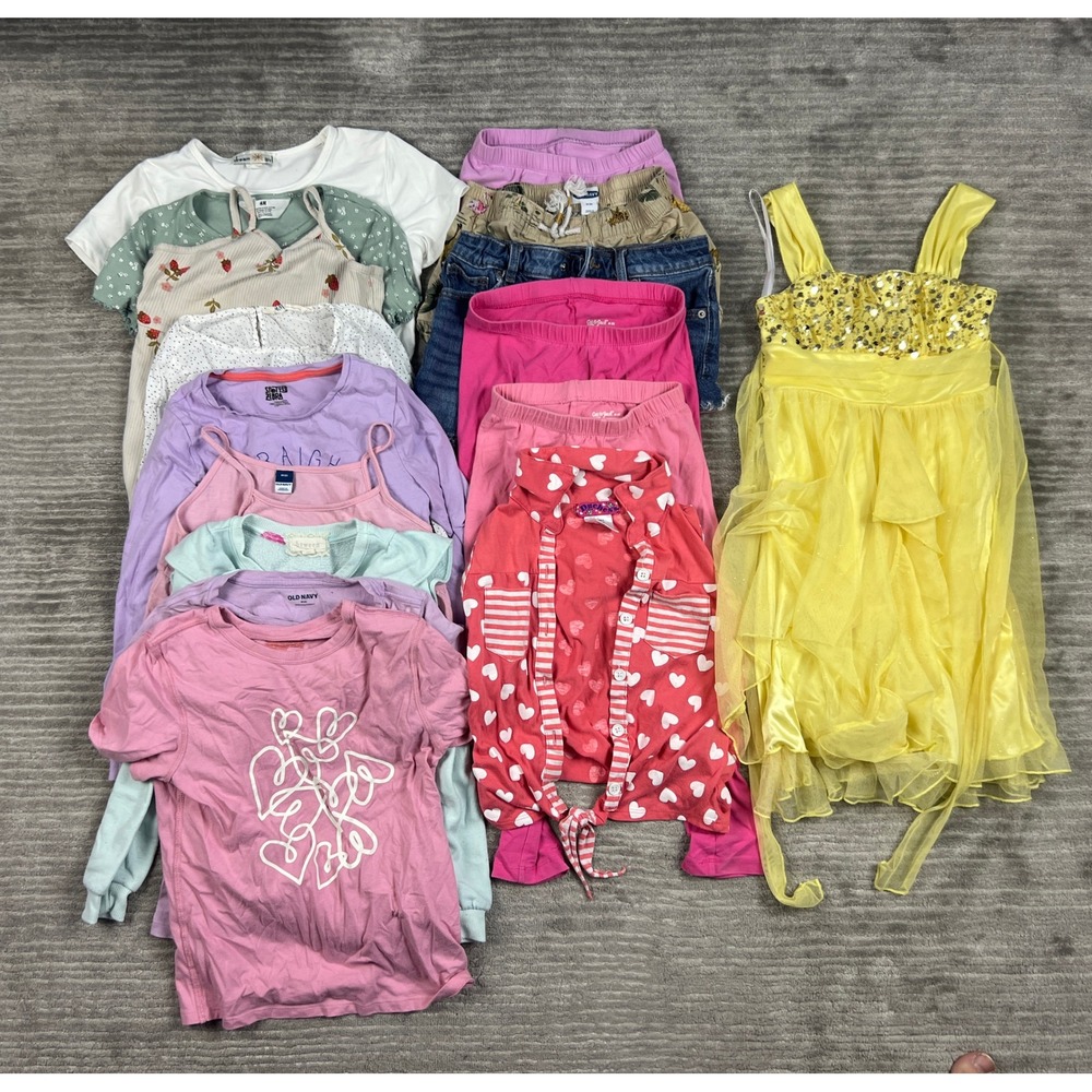 Lot of 16 Girls Size 7-8 Clothing Lot 13pc Dress Shorts Old Navy H&M Cat & Jack
